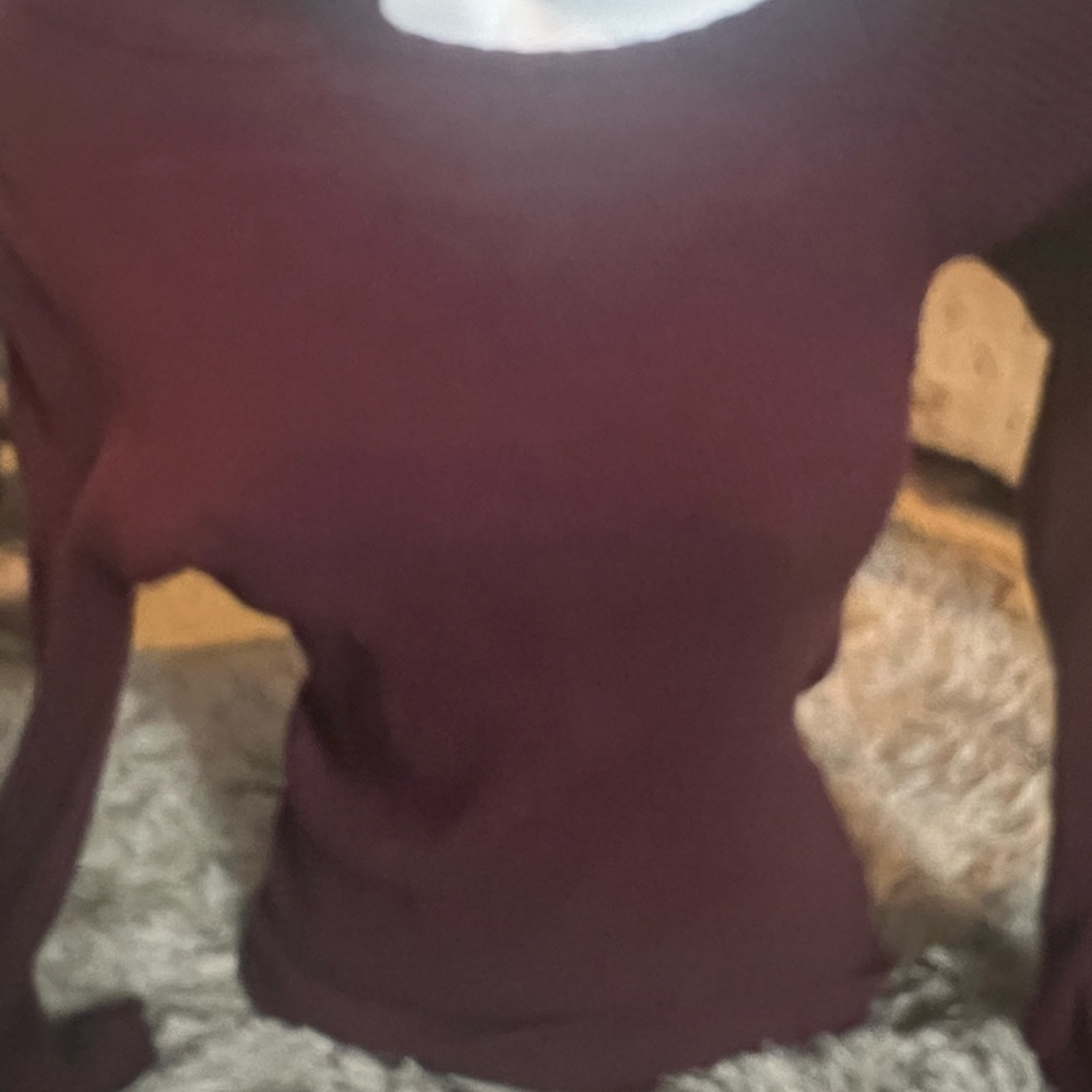 Off the shoulder maroon